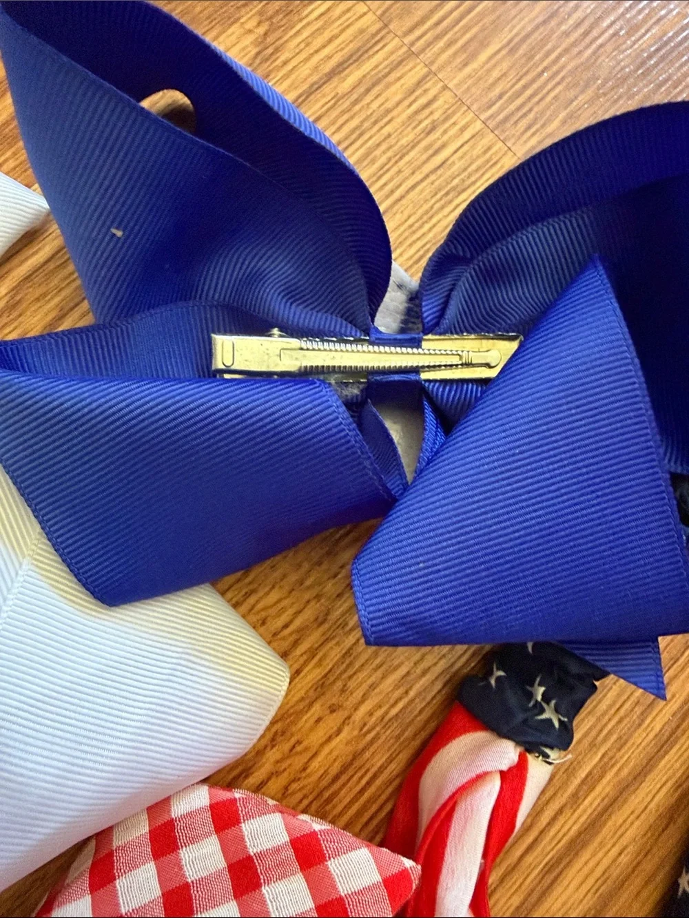 Kids Patriotic Headband & Bow Set - Red, White & Blue
